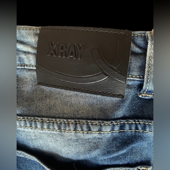 X-RAY Mens Indigo Denim Jeans Pants Stretch Blue Jeans Moto 32 X 32 - Picture 5 of 15